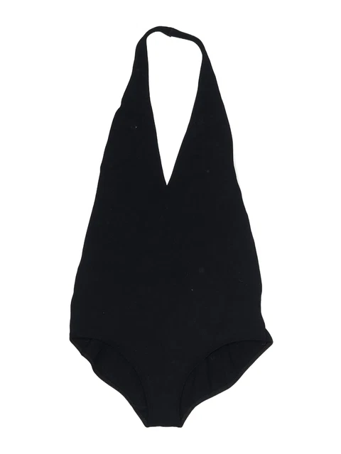 American Apparel Women Black Bodysuit M