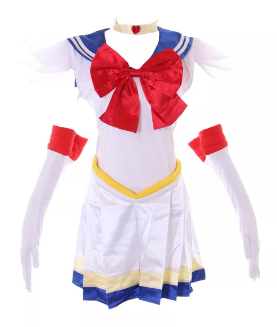 MN-166 Sailor Moon Eternal Usagi Bunny Matrose weiß 6-Teile Kleid Kostüm Cosplay