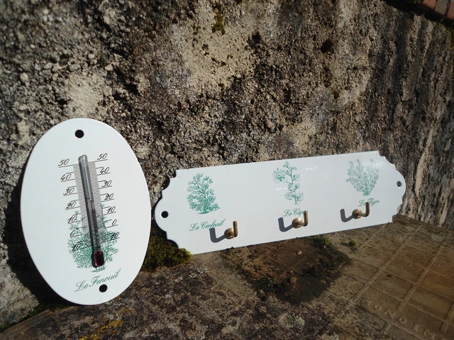 Porte Torchon émaillé Traditionnel – Herbes Aromatiques – Made In France