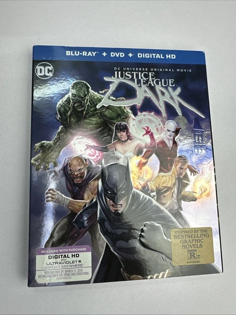JUSTICE LEAGUE DARK Blu Ray/DVD Disc Set 2017 W/Foil Embossed