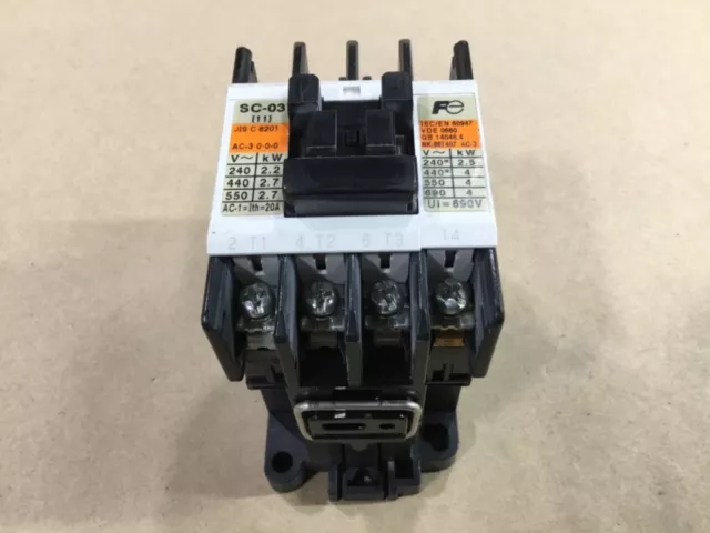 Fuji Electric SC-03 Contactor 200/220V 50hz 220/240V 60hz #21T11