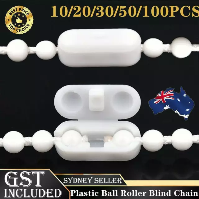 UP100x Plastic Ball Roller Blind Chain Cord Connector Joiner Vertical Roman  AU 2