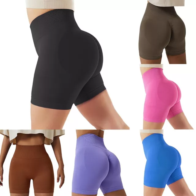 Pantaloncini da donna alla moda comodi regolari leggeri elasticizzati colori solidi sport estivi