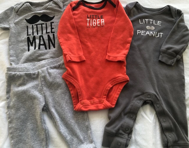 Carters 4-Piece Baby Boy 6 Months Jumpsuits One 2-piece 3-6 Months Preowned