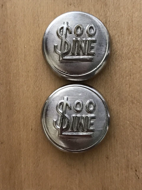 2 Soo Line Railroad Uniform Buttons