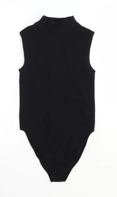 Body da donna nero in nylon Primark taglia 8 a scatto