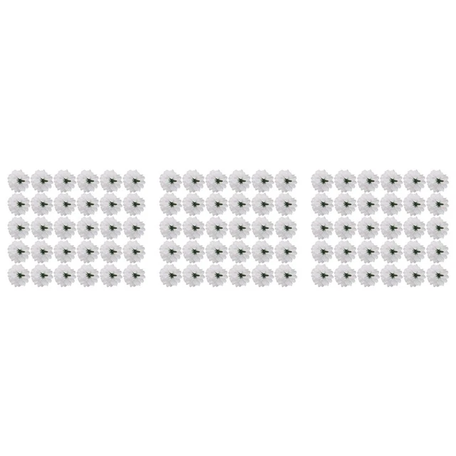 90 pz garofani artigianato fiori artificiali seta teste sferiche decorazione matrimonio S4L6