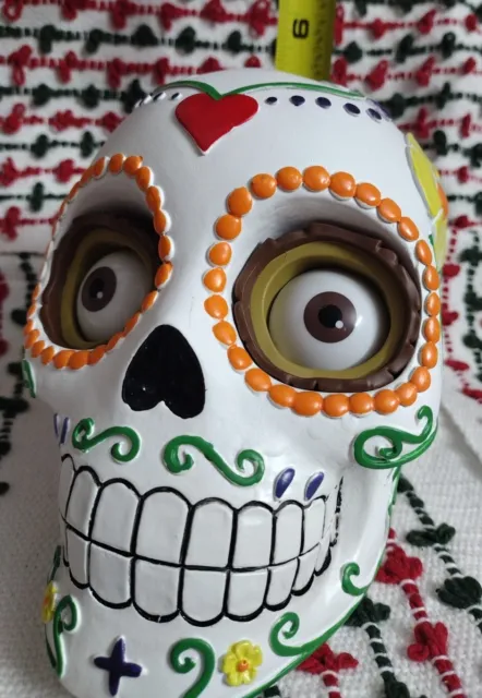 Ooak Latin Day Of Dead Resin Sugar Skull Minion Eye Transplant Dia Los Muertos