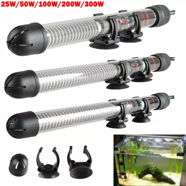 25W-300W Submersible Water Vitreous Heater Heating Rod For Aquarium Fish Tank