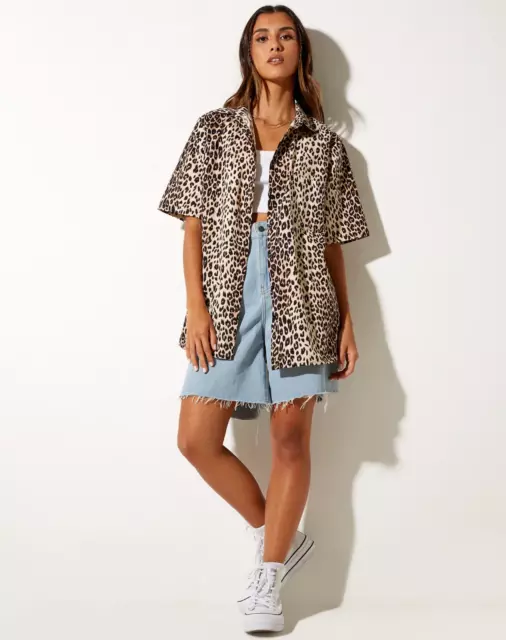 MOTEL ROCKS Smith Shirt in True Leopard (MR95) 2