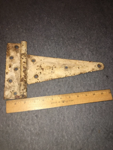 SHED BARN DOOR T-STRAP HINGE- RUSTY OLD BARN HINGE,No Pin!!
