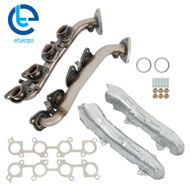 Front Exhaust Manifolds For 2000 2001 2002 2003 2004 Toyota Tundra 4.7L W/Gasket