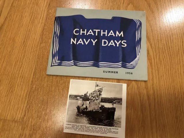 Rare 1956 CHATHAM NAVY DAYS Vintage Original Programme Royal Dockyard Kent Naval