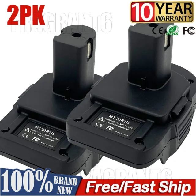 2PK Battery Adapter For Makita 18V Li-Ion Battery Convert To For Ryobi 18V Tool