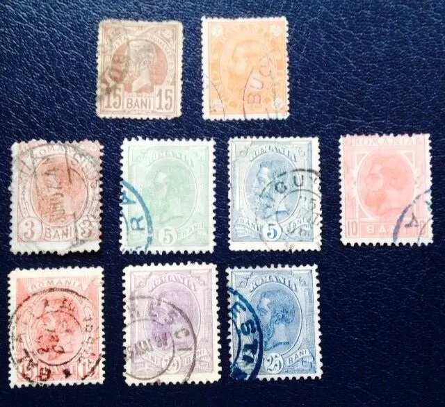 Romania primi francobolli King Carol inc. 50b arancione