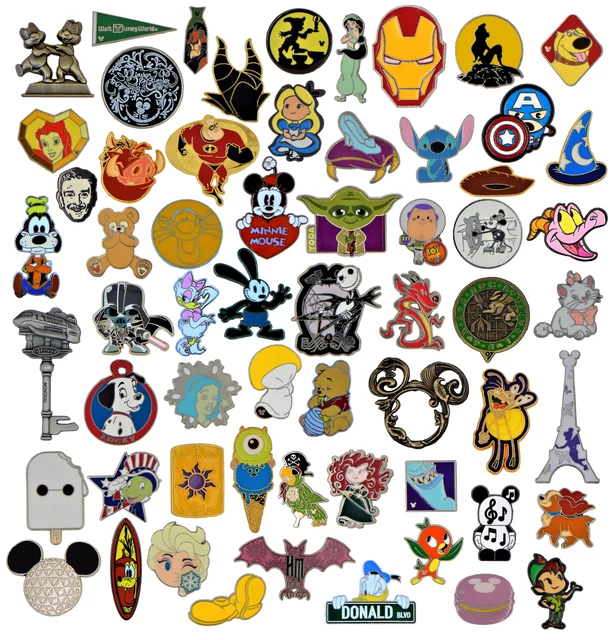 Disney Pin Trading 25 Assorted Pin Lot ~ Brand New Pins ~ No Doubles ~ Authentic