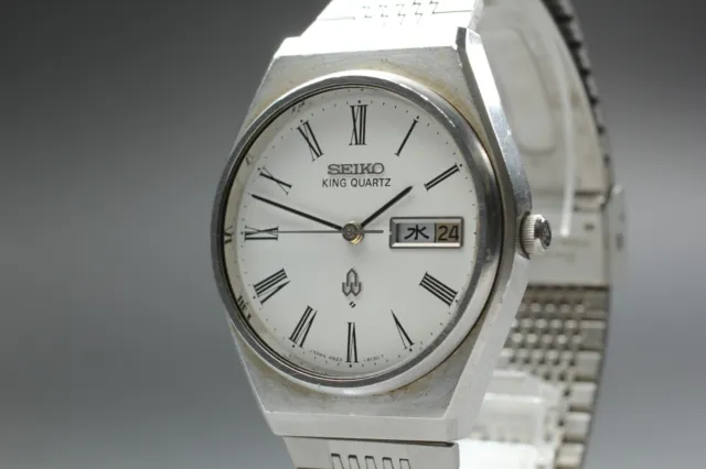 【Exc+5】 Vintage Seiko King Quartz 4823-8130 Roman Men's JDM Watch From JAPAN 904