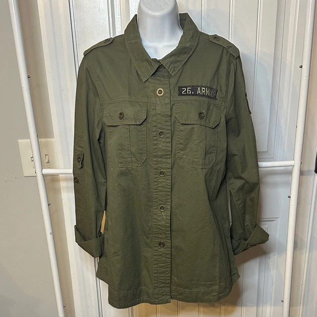 ASHLEY BY 26 International Size Large Olive Green Army Utility