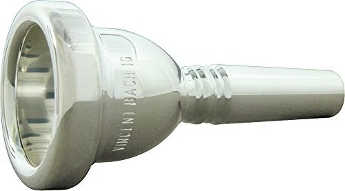 Bach 3411FGM Large Shank Tenor & Bass Trombone Mouthpiece Silver Plated 1-1/4...
