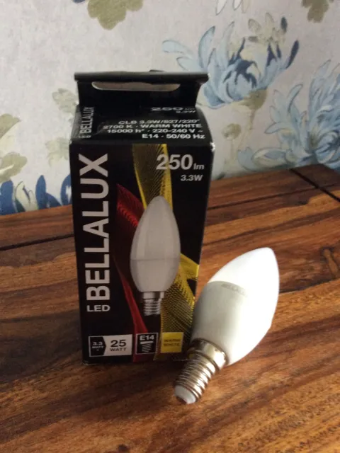 Bella Lux LED Glühbirne E14 warmweiß 2700K 3,3W