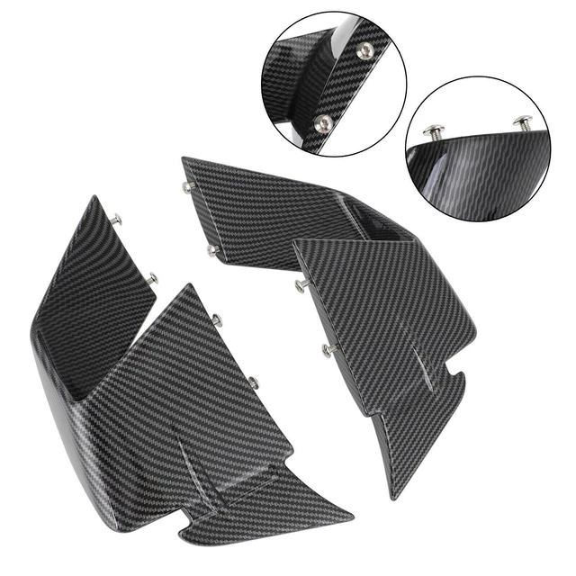 Aileron avant fixe finition fibre de carbone compatible avec