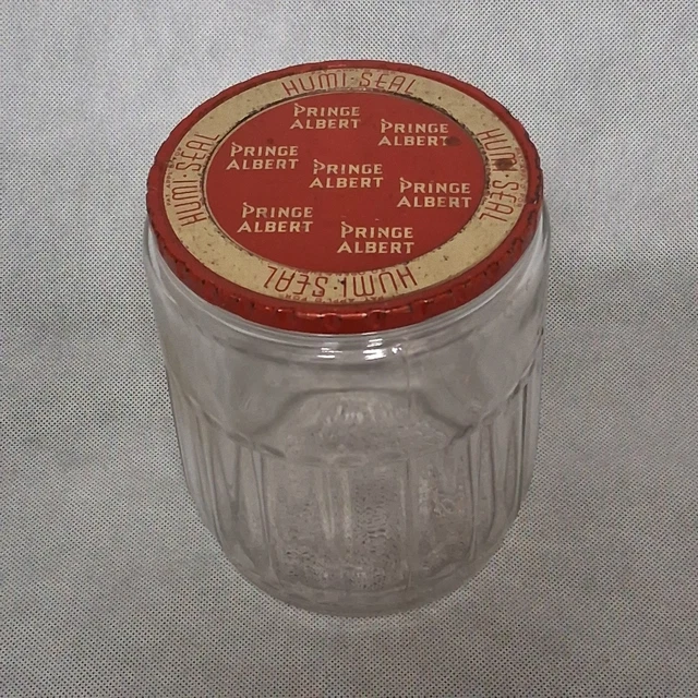 prince albert tobacco jar Rare Crimp Cut Glass Humidor Tobacco Related Antiques - antiques