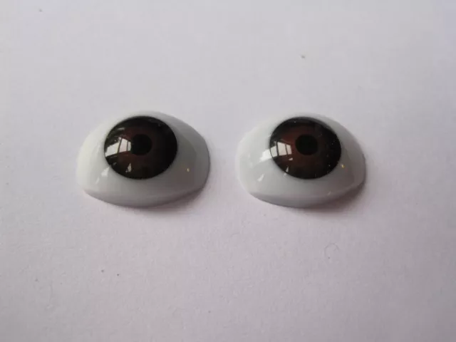 Acrylic Oval Doll Eyes In Brown Choice Sizes