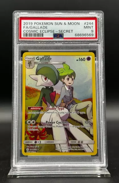 2019 Pokemon Sun & Moon Cosmic Eclipse FA Gallade Secret PSA 9 *FREE CARDS*