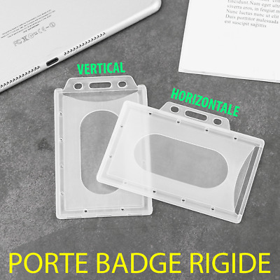 Verticale en plastique ID porte-carte badge de travail w/longe BBFR 