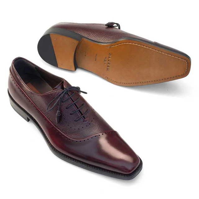 Mezlan Postdam Bordeaux Cuir de Vachette Hommes Oxford (Bordeaux, 11.5, M)