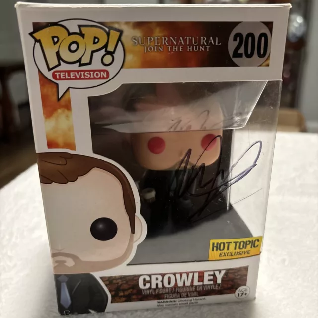 Crowley (Red Eyes) #200 Supernatural Funko Pop- signed