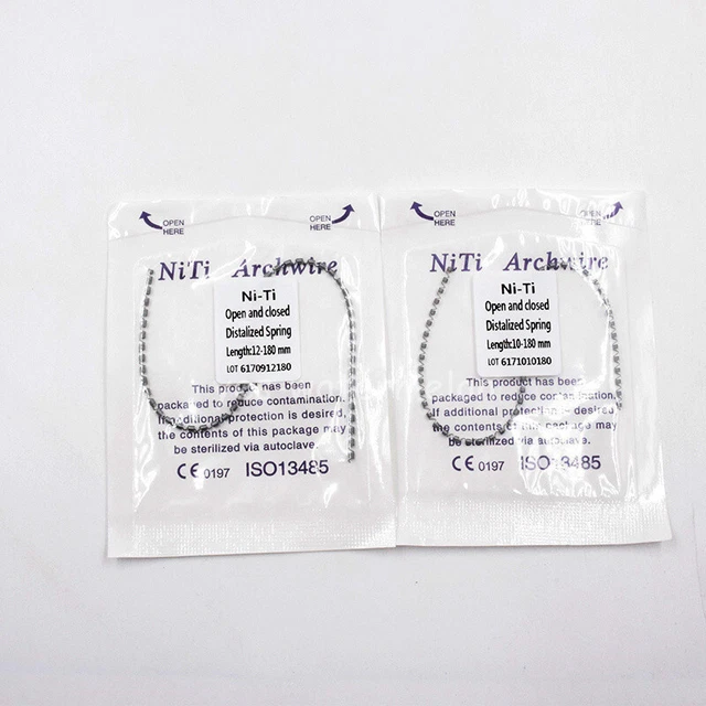 2x Orthodontic Dental Niti Open&Close Coil Spring Distalized 0.010/0.012 *180mm