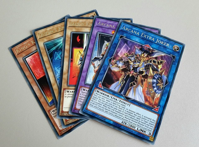 YuGiOh Kings Court - 5 x Card Bundle - King's, Queen's, Jack's, Arcana Knight