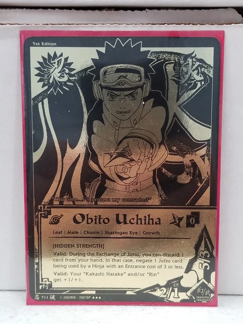 NARUTO OBITO UCHIHA "Hidden Strength" N-711 Super Rare Black and Gold Foil  NM $9.90 - PicClick
