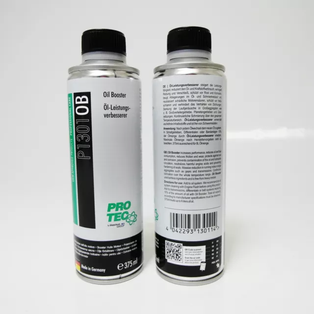 2x PROTEC Oil Booster 375ml Ölverbesserer PRO-TEC Öl Kraftstoffreduzierung P1301