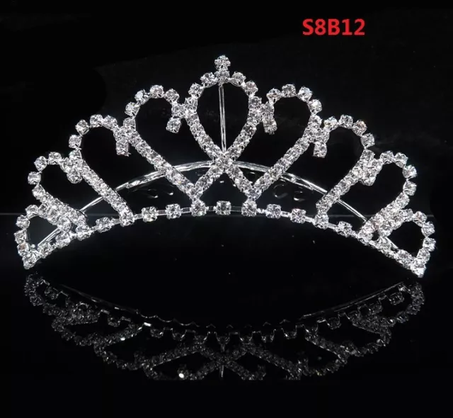 Wedding Bridal Crystal Rhinestone Headband Crown Comb Tiara Prom Pageant S8B12