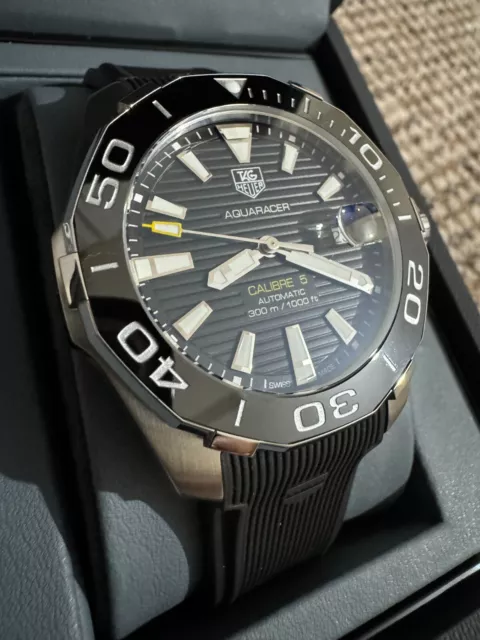 Tag Heuer Aquaracer Calibre 5 Black WAY211A.FT6151 Automatic Wristwatch