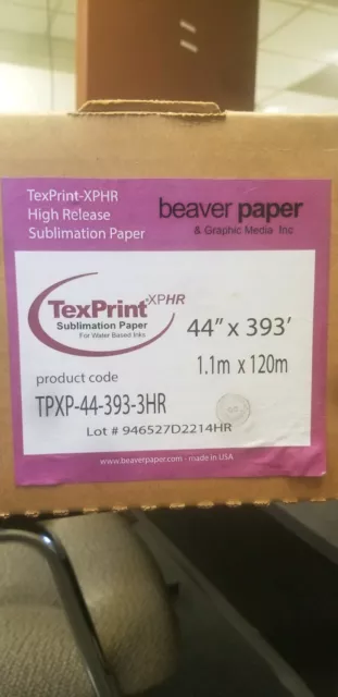 Texprint - XPHR "Plus" Sublimation Transfer Paper Rolls - 44" wide x 393' long