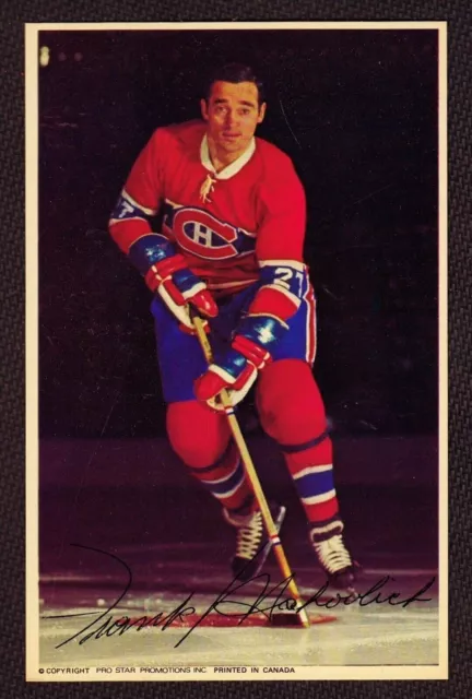 FRANK MAHOVLICH 1969-71 Montreal Canadiens Team Issue Postcard EX-NM