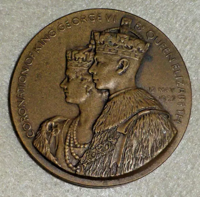 Rare 1937 George VI Coronation & Elizabeth Bronze Medal by Turner & Simpson