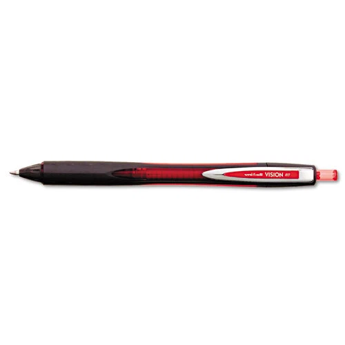 Uni-Ball Vision RT Retractable Rollerball Pen, Fine Point, Red Ink, 1-Count