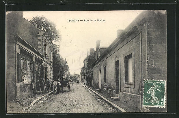 CPA Sonzay, Rue de la Maine