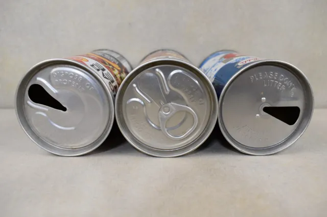 Vintage Canfields Alpine Creme & Cherry Jolie 12 Oz Empty Steel Soda Cans 3