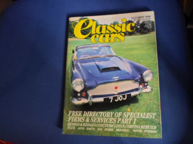 Classic Cars Magazine Benson&hedges Aston Mercedes Peterson Mgb 10.1988 AA1