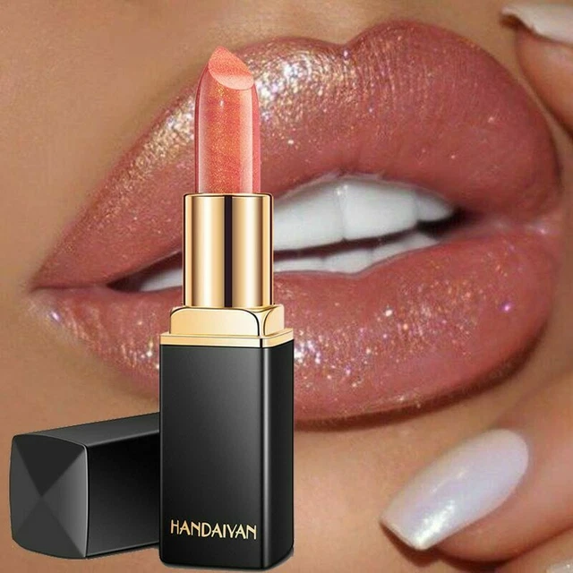 Rossetto Impermeabile Glitter Trucco Lunga Duratura Cambiamento Colore Lip Stick Cosmetici