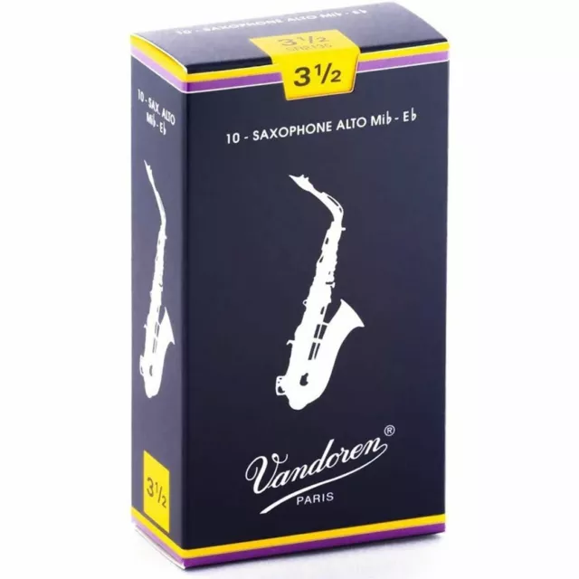 Vandoren ance per sax alto sassofono contralto misura 3,5 confezione box da 10