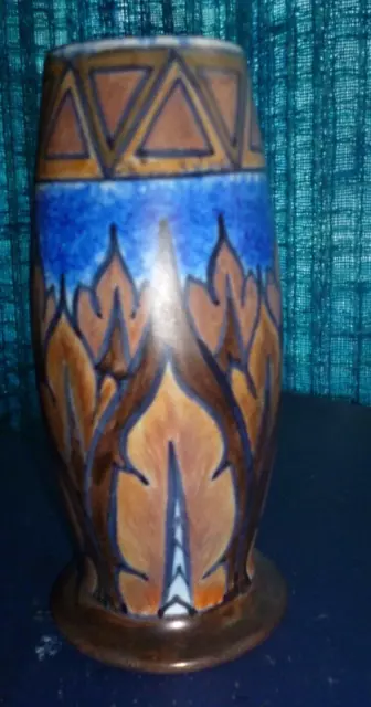 Art Deco - Clews Chameleon Ware Blue Flame 16cm -  Vase 2