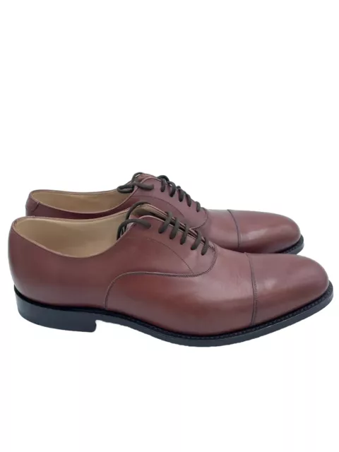 Churchs Dubia Mens Leather Calf Oxford Cap Toe Shoes Brandy US Size 11