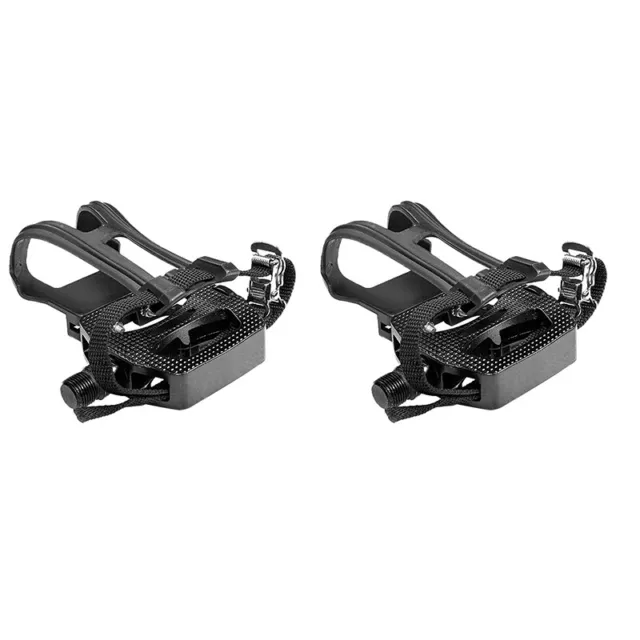 Bike Pedal Aluminum Alloy SPD Pedal with Toe Clips & Cleats Bicycle2436