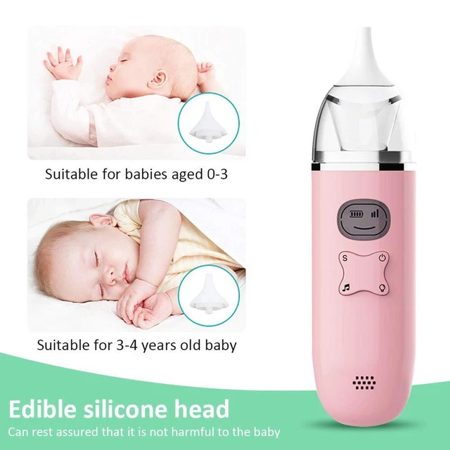Baby Nose Cleaner Snot Mucus Booger Sucker for First Aid Kits & Nurseries Pink